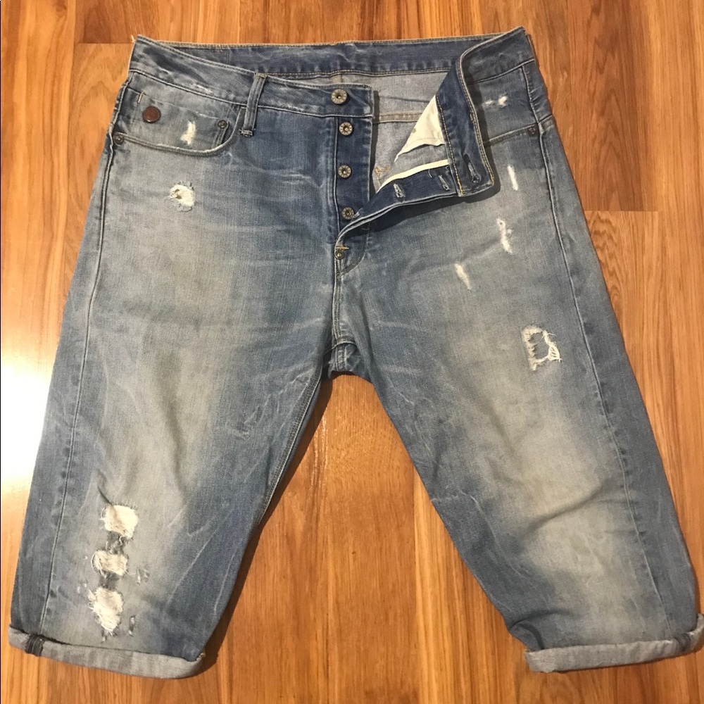 G-Star Raw 3/4 Length Denim Shorts